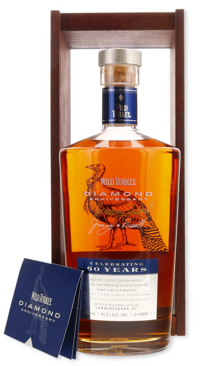 Wild Turkey Diamond Anniversary Bourbon Autographed By Jimmy Russell